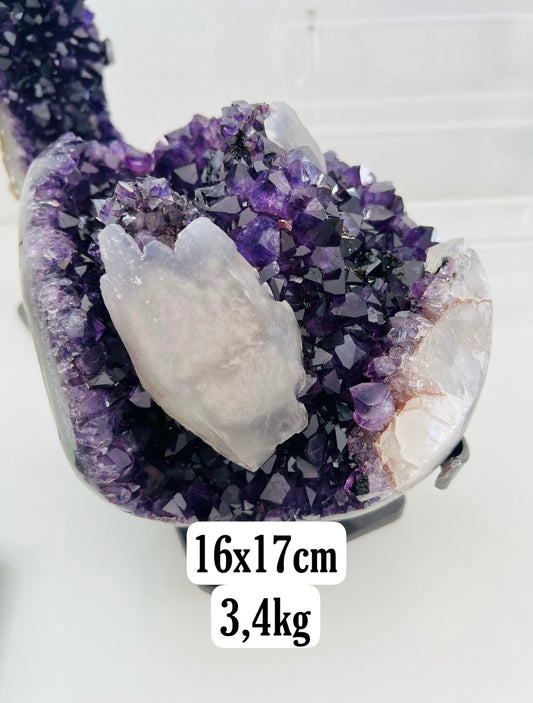 XXL Amethyst mit Calcit