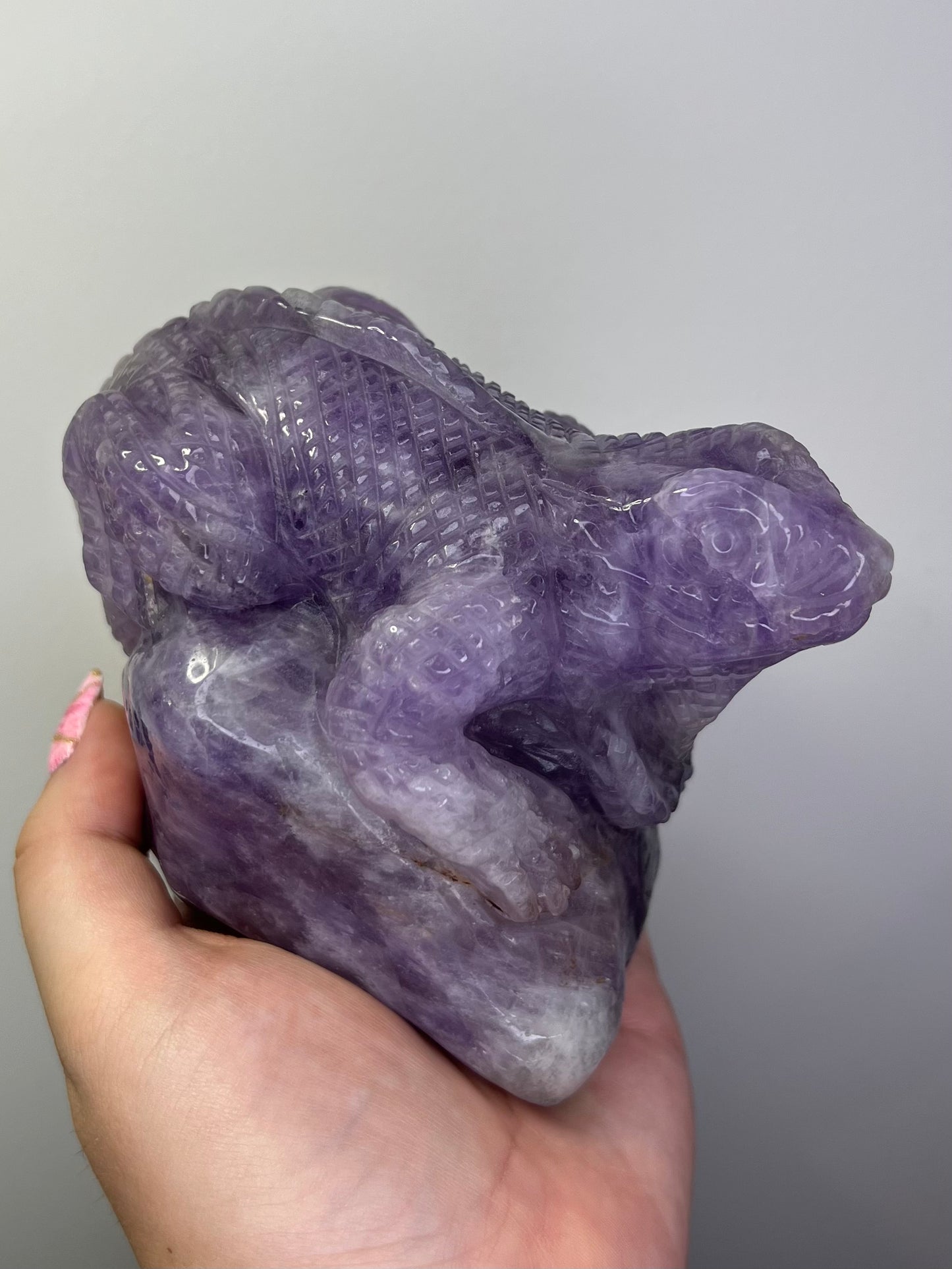 Amethyst Echse Handgeschnitzt